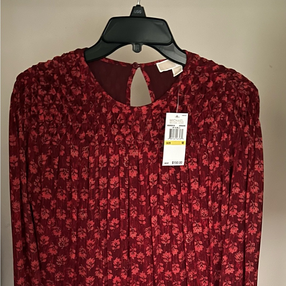 Michael Kors Burgundy Floral Dress